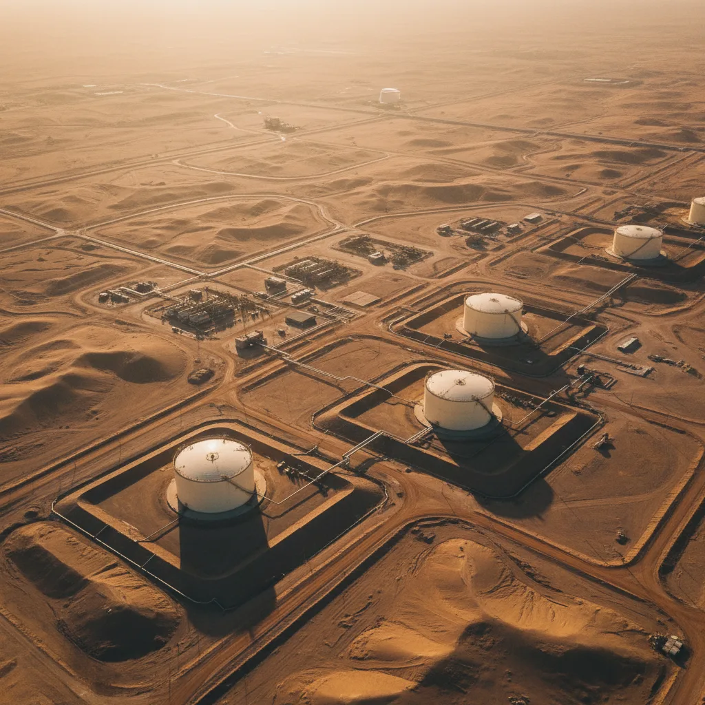 Desert oil and gas facility